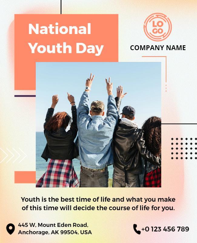 National Youth Day Celebration Flyer Template