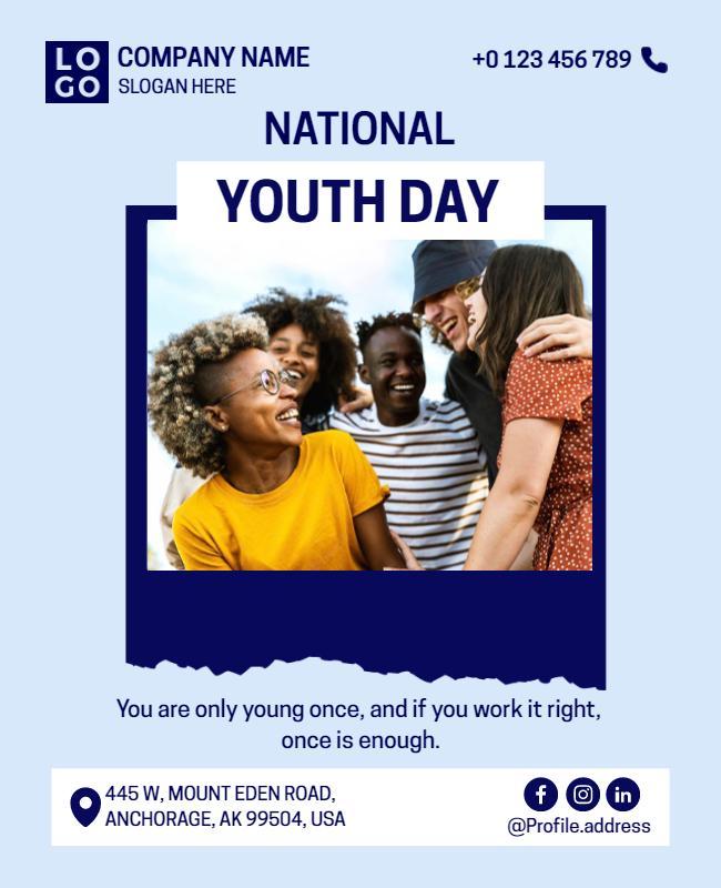 National Youth Day Celebration Flyer Template