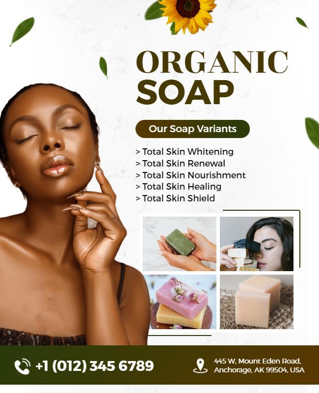 Natural Organic Soap Promotional Flyer Template