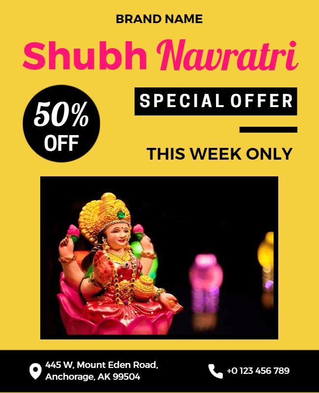 Navratri Festival Special Offer Flyer Template