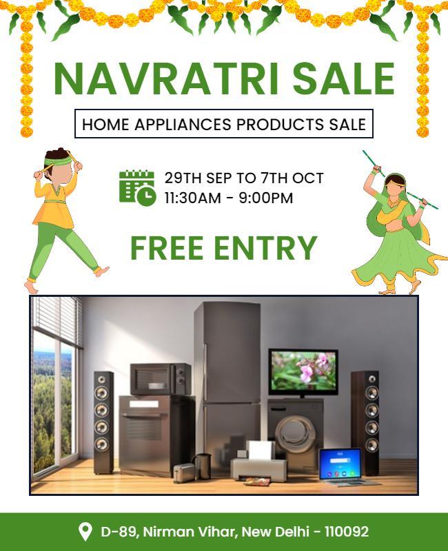 Navratri Home Appliances Sale Flyer Template