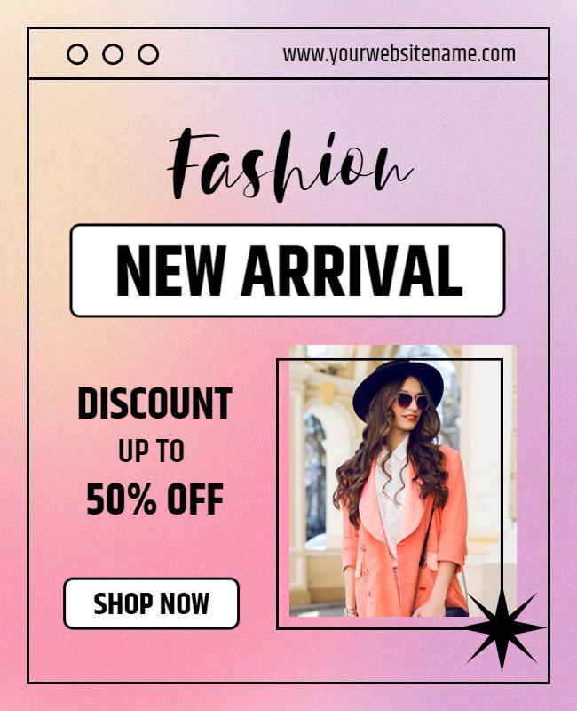 New Fashion Arrival Discount Promotion Flyer Template