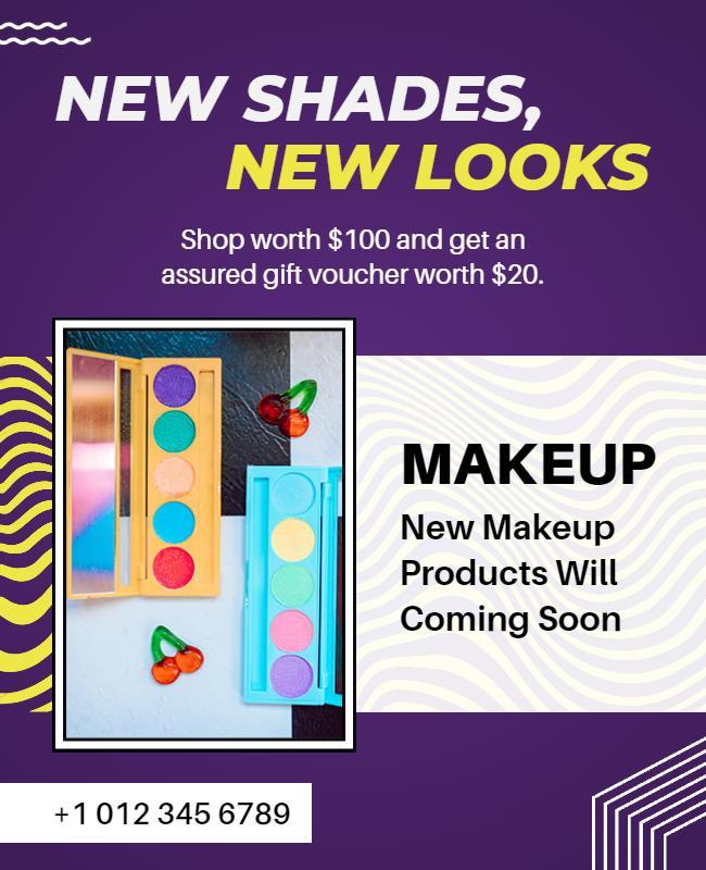 New Makeup Product Launch Announcement Flyer Template