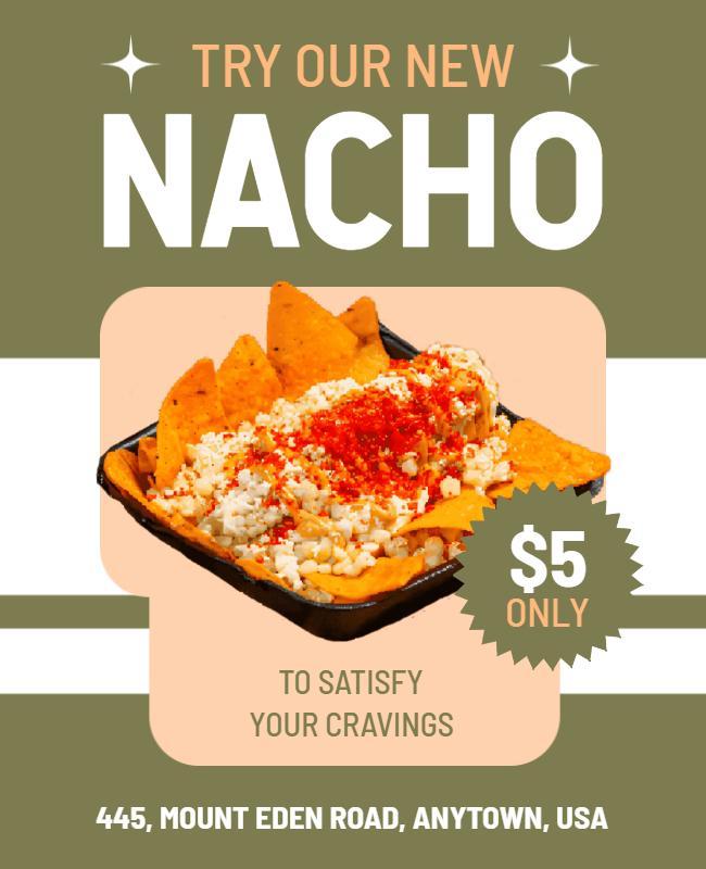 New Nacho Restaurant Promotional Flyer Template