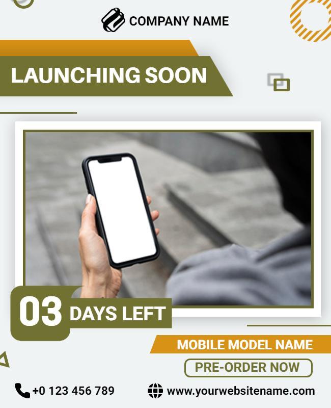 New Smartphone Launch Countdown Flyer Template