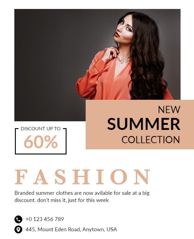 New Summer Fashion Collection Sale Flyer Template