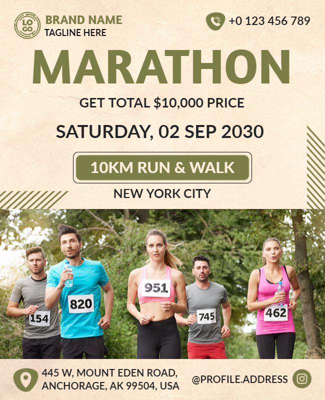 New York City Marathon Event Flyer Template