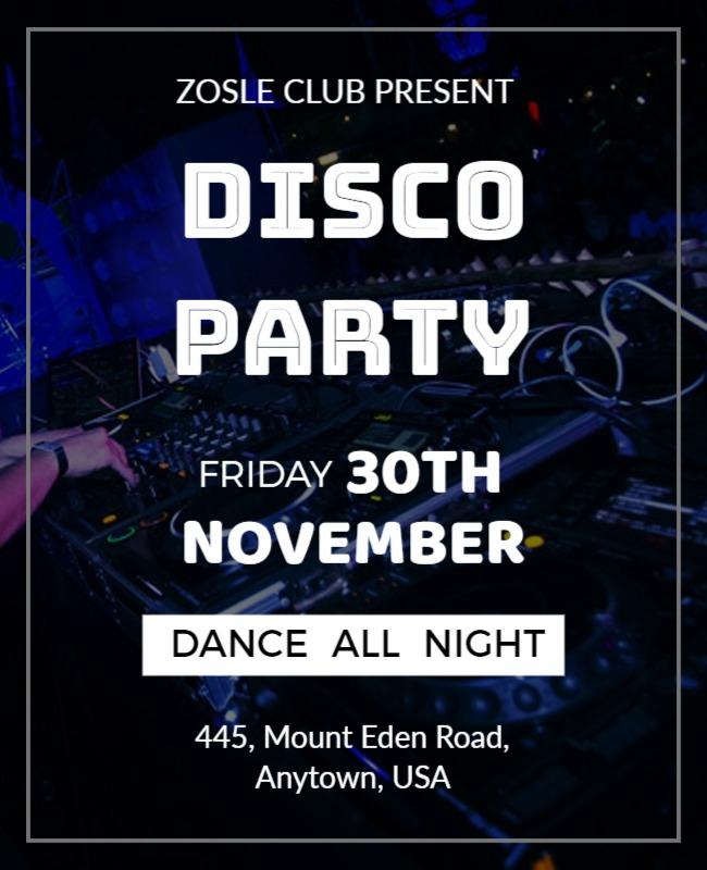 Nightclub Disco Party Event Flyer Template