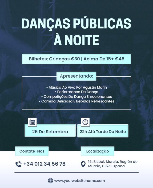 Nighttime Public Dance Event Flyer Template