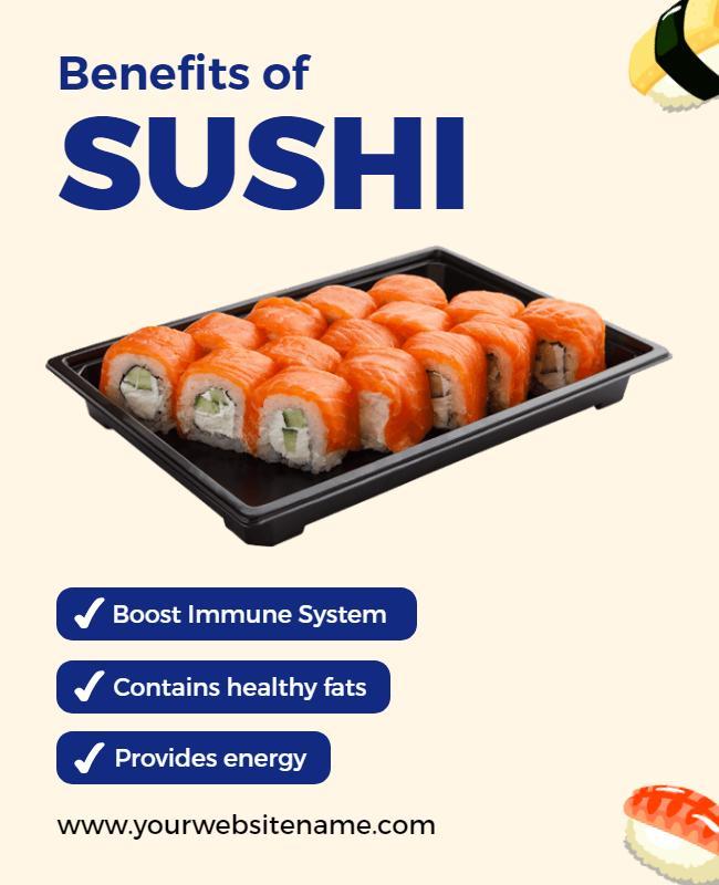 Nutritional Benefits Of Sushi Flyer Template