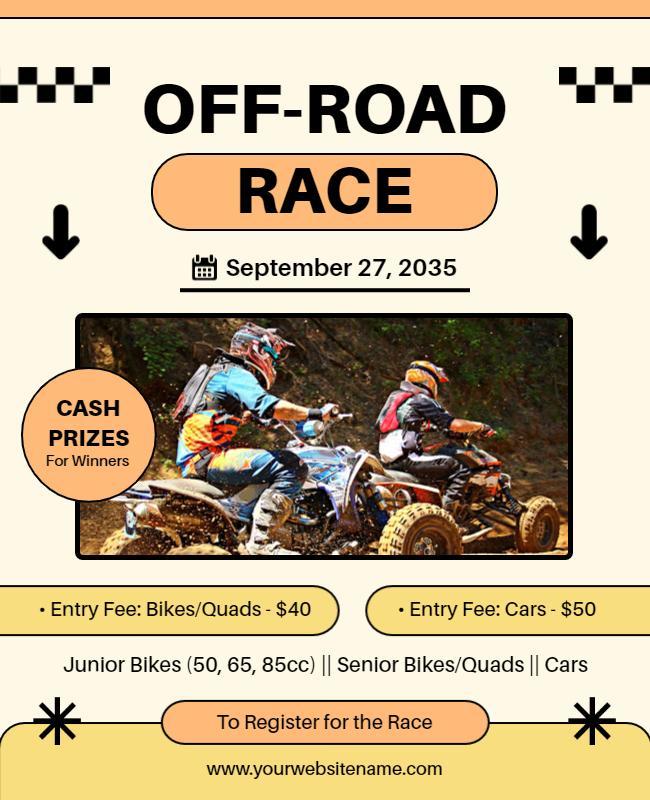 Off Road Racing Event Announcement Flyer Template