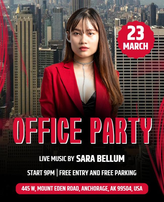 Office Party with Live Music Flyer Template