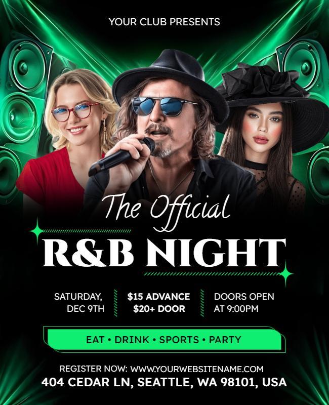 Official R&b Night Event Flyer Template