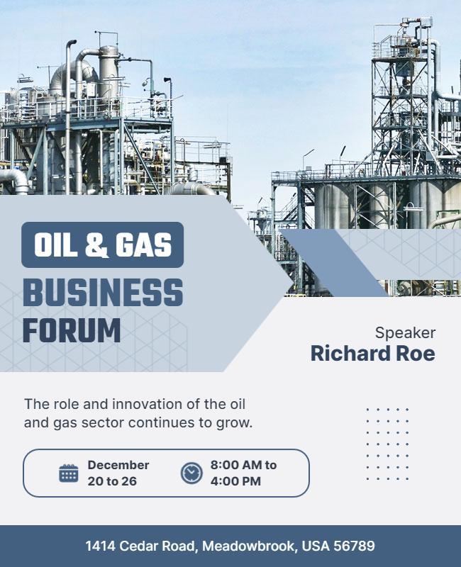 Oil and Gas Business Forum Flyer Template