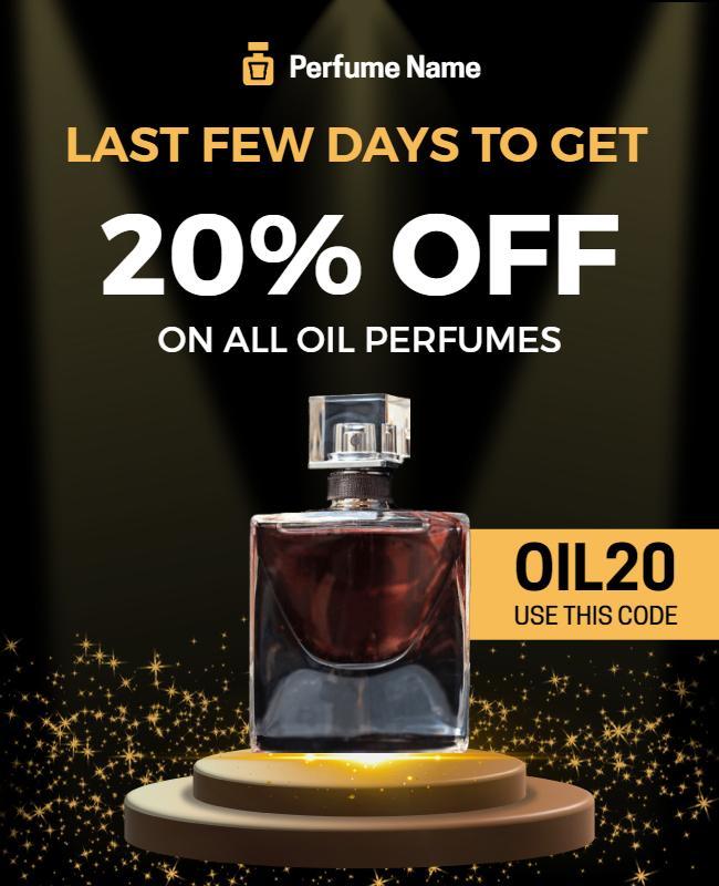 Oil Perfume Discount Promotional Flyer Template