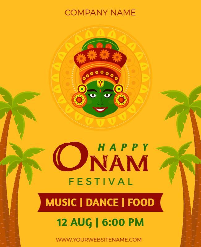 Onam Festival Celebration Event Flyer Template