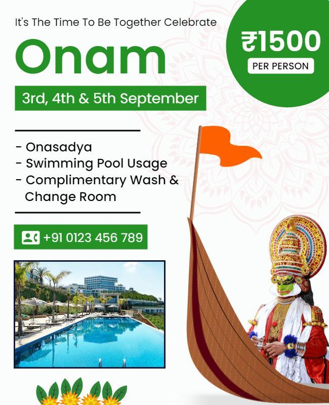 Onam Festival Celebration Event Flyer Template