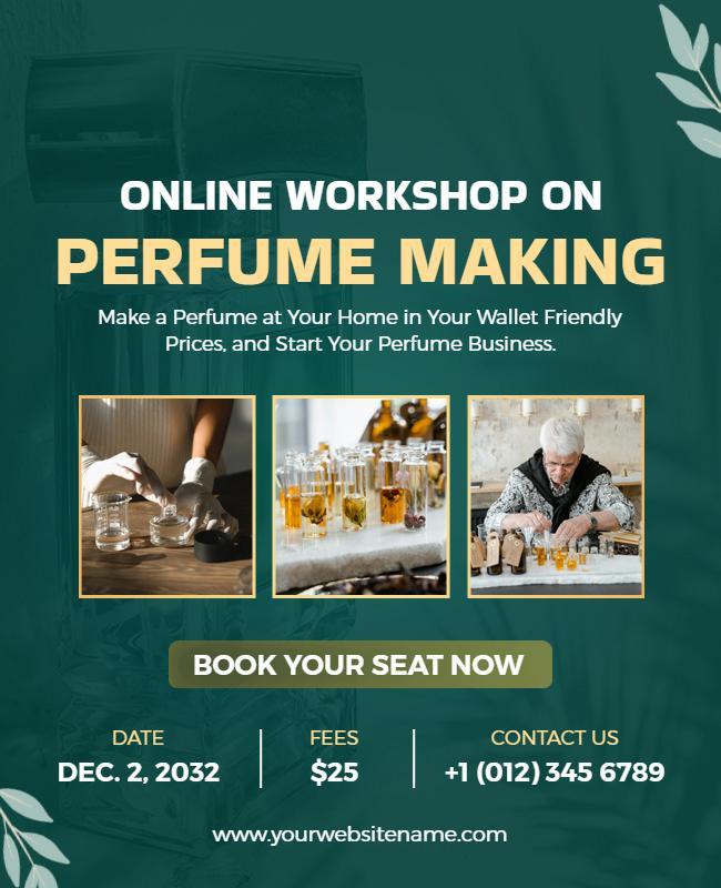 Online Perfume Making Workshop Flyer Template