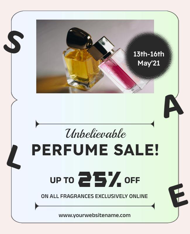 Online Perfume Sale Promotion Flyer Template