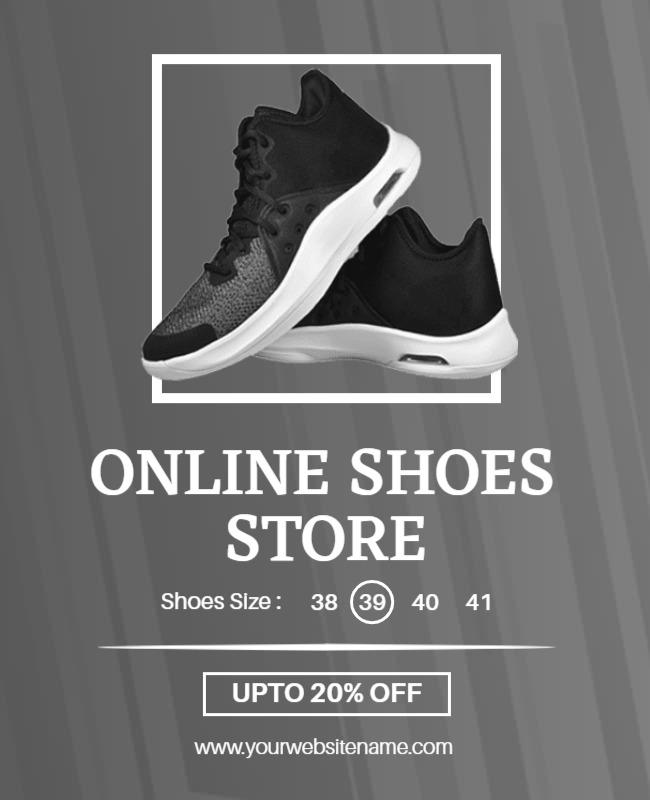 Online Sneakers Sale Promotional Flyer Template