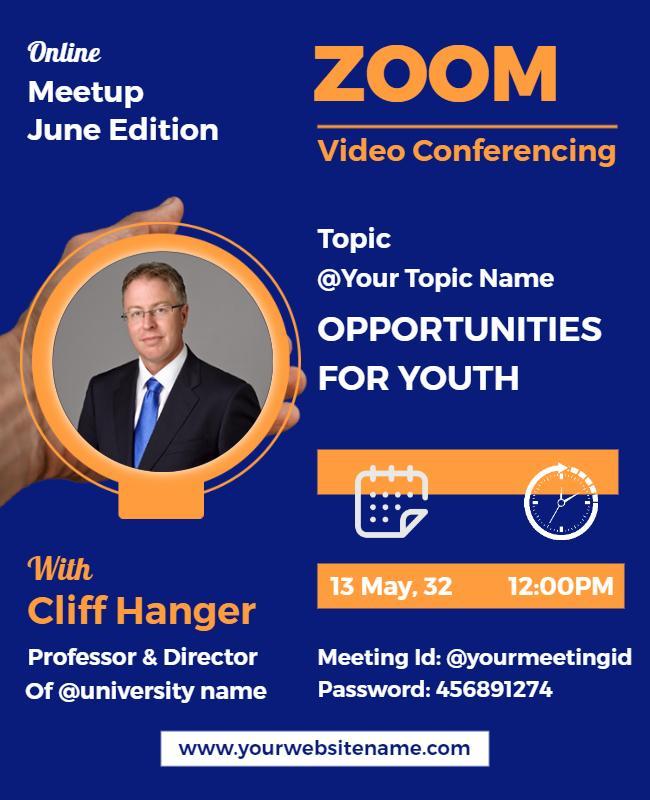 Online Youth Opportunities Webinar Flyer Template