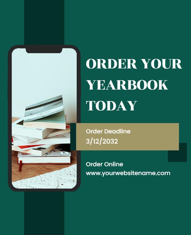 Order Your School Yearbook Flyer Template