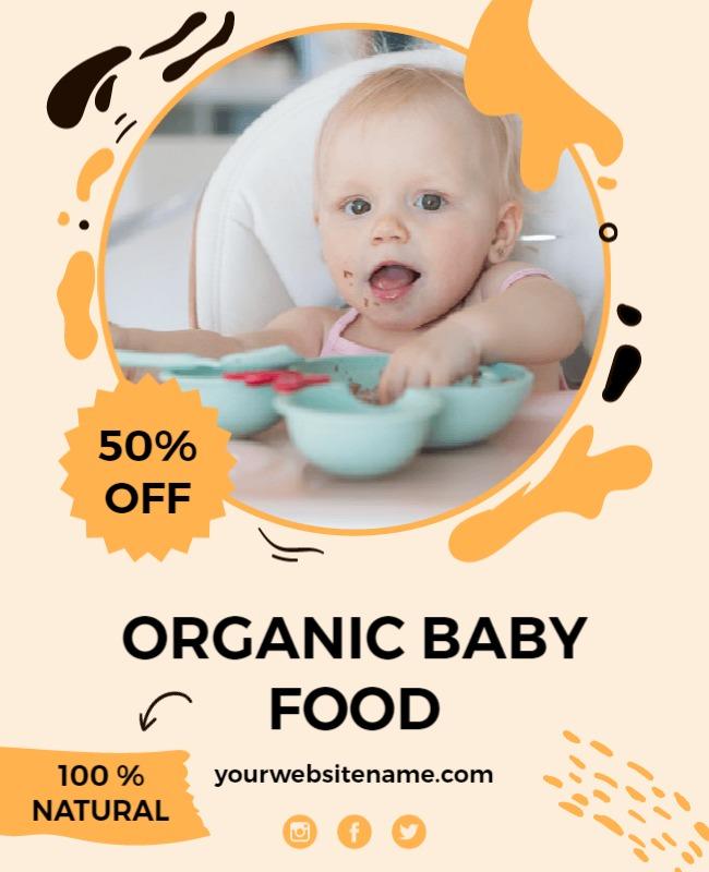 Organic Baby Food Promotional Flyer Template