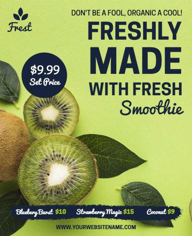 Organic Fresh Smoothie Promotion Flyer Template