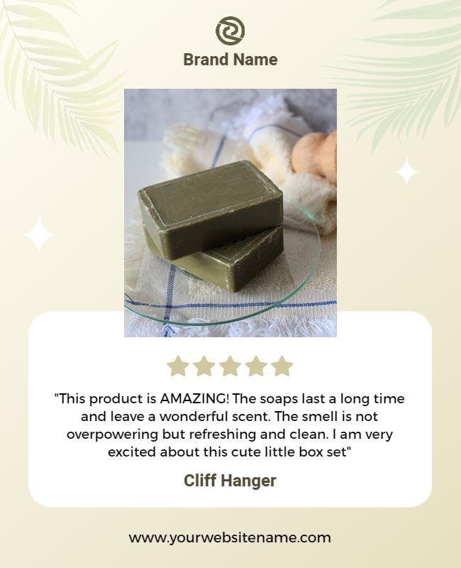 Organic Soap Product Review Flyer Template