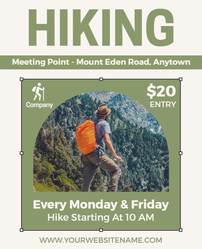 Outdoor Hiking Adventure Event Flyer Template