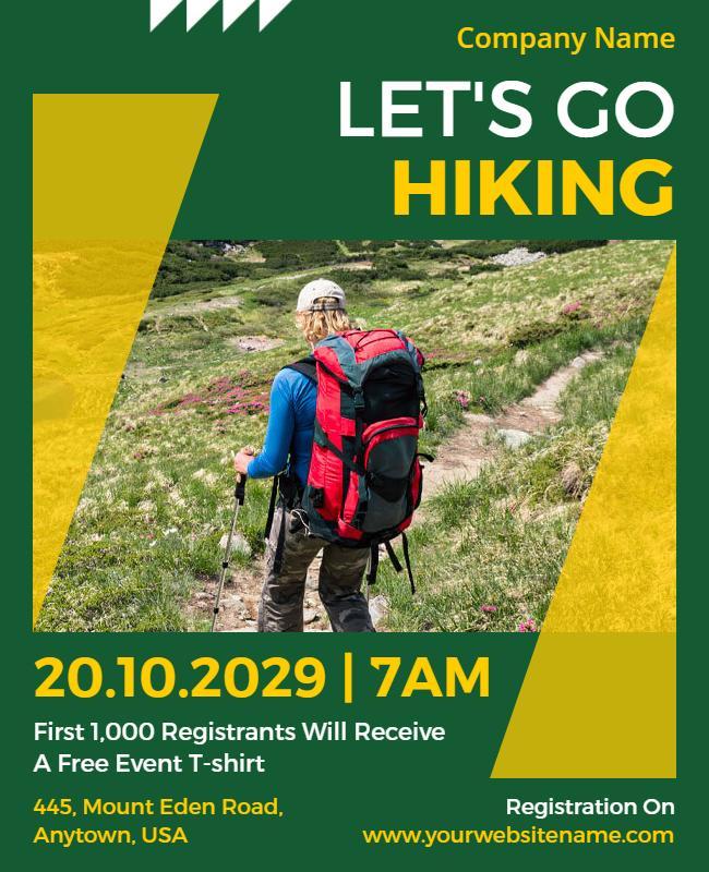 Outdoor Hiking Adventure Event Flyer Template