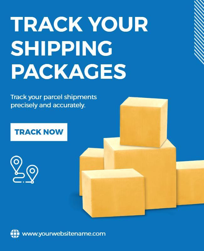 Package Tracking Promotion Flyer Template