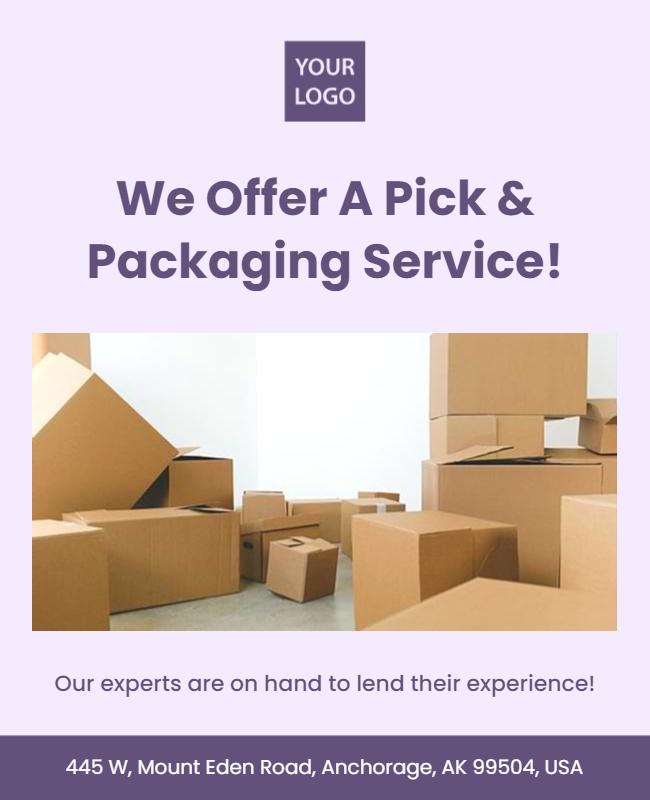 Packing and Shipping Service Advertisement Flyer Template