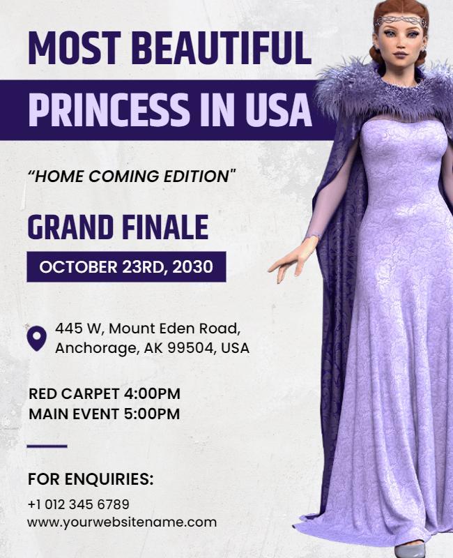 Pageant Homecoming Event Flyer Template