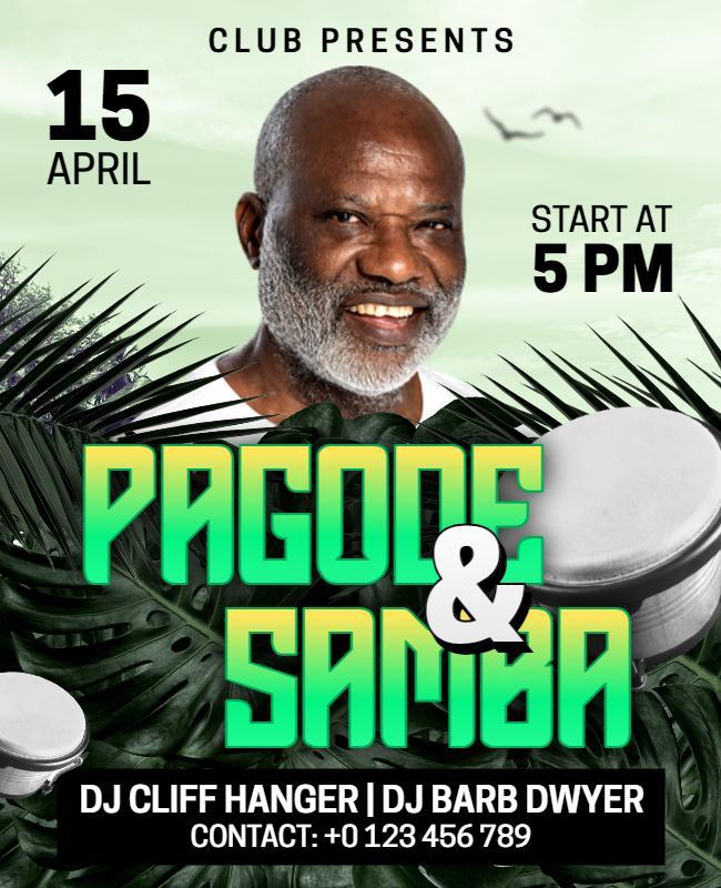 Pagode Samba Music Flyer Template