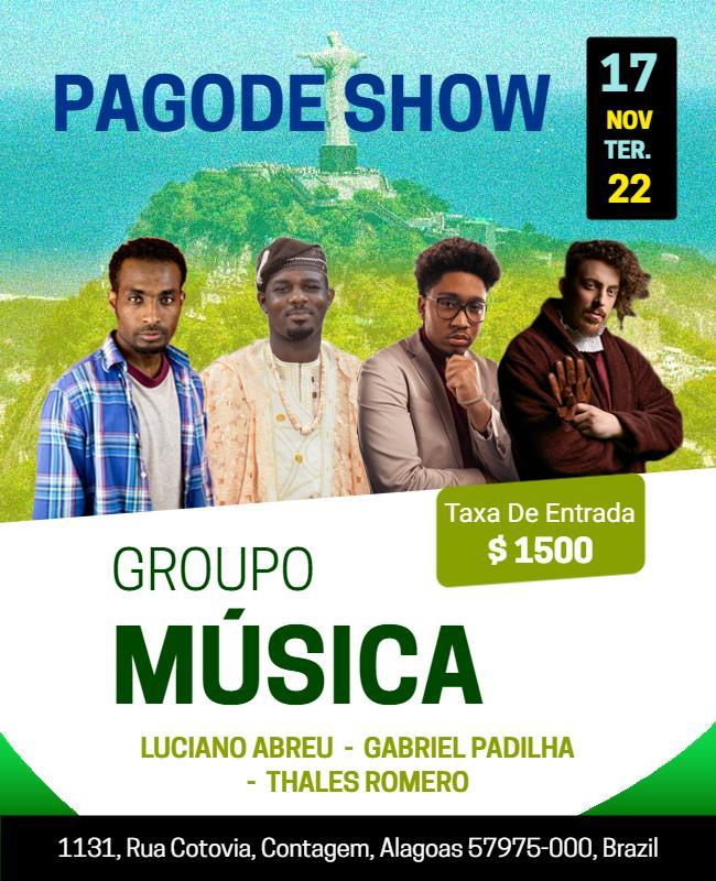 Pagode Show with Live Music Group Flyer Template