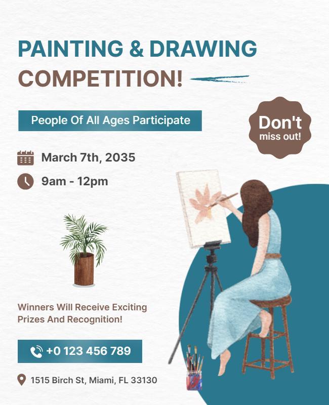 Painting and Drawing Competition Event Flyer Template