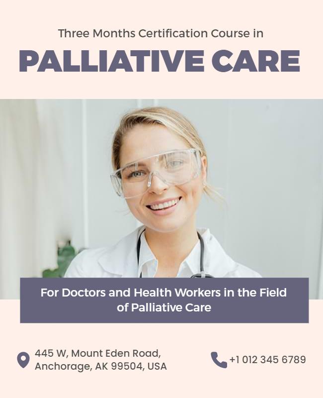 Palliative Care Certification Course Flyer Template