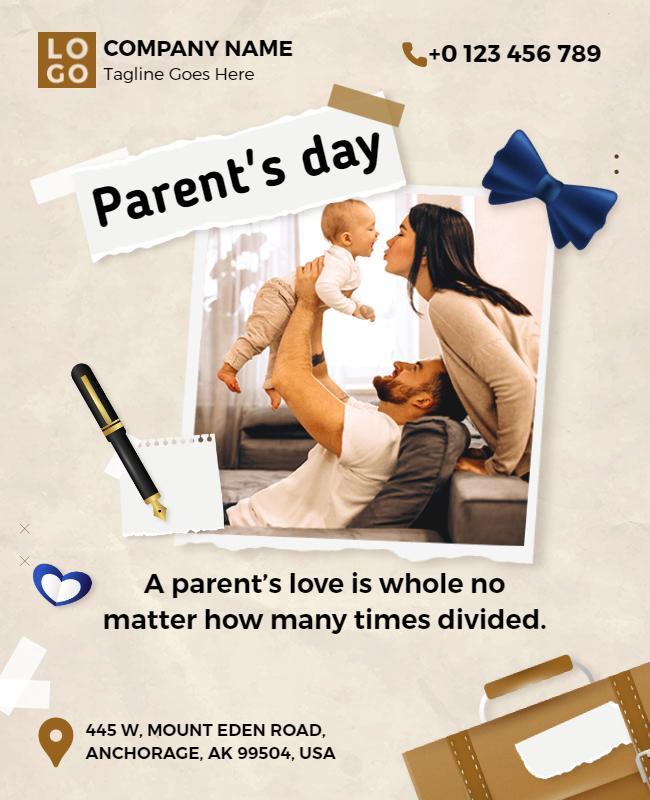 Parents Day Celebration Event Flyer Template