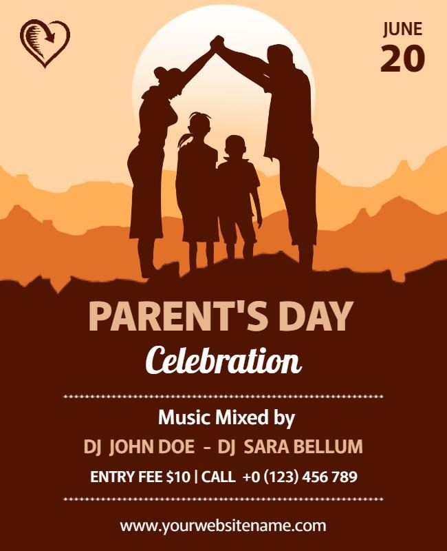 Parents Day Celebration Event Flyer Template