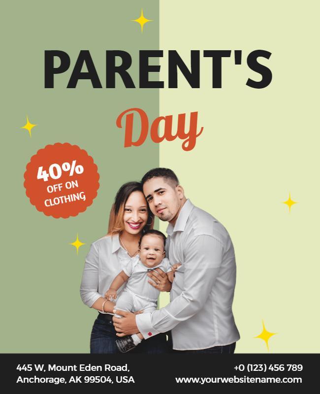 Parents Day Clothing Discount Flyer Template