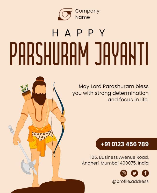 Parshuram Jayanti Celebration Event Flyer Template