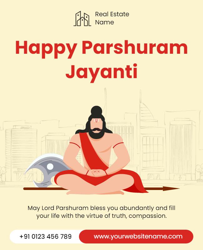 Parshuram Jayanti Celebration Event Flyer Template