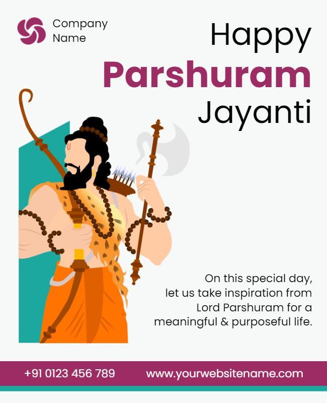 Parshuram Jayanti Celebration Flyer Template