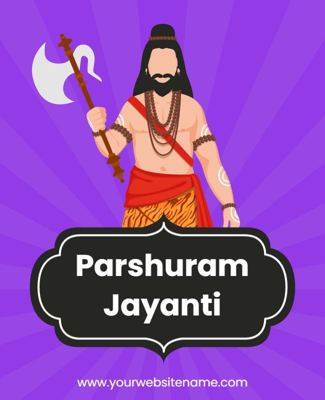 Parshuram Jayanti Celebration Flyer Template