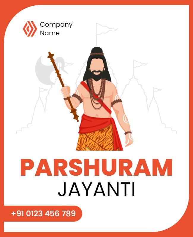 Parshuram Jayanti Celebration Flyer Template