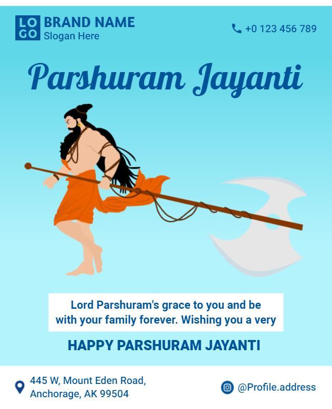 Parshuram Jayanti Celebration Invitation Flyer Template