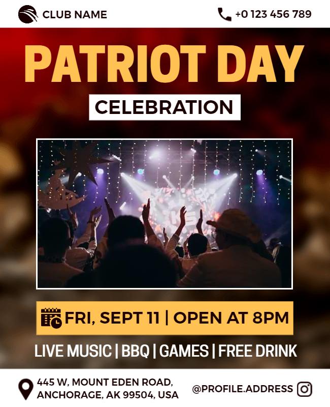 Patriot Day Celebration Event Flyer Template