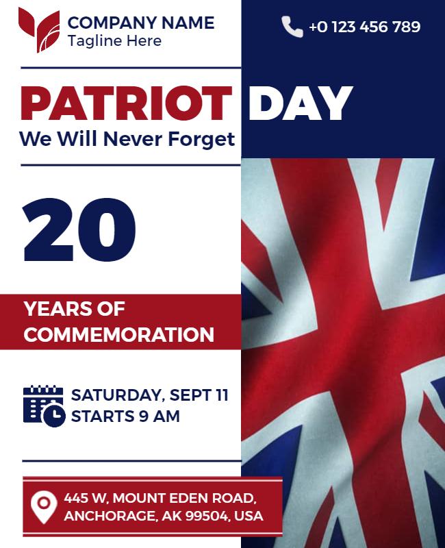 Patriot Day Commemoration Event Flyer Template