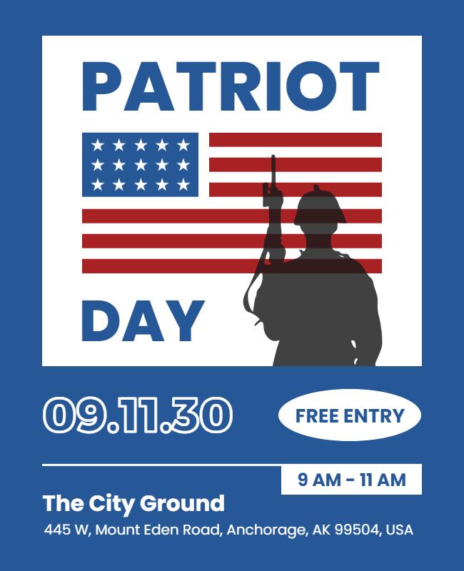 Patriot Day Memorial Event Flyer Template